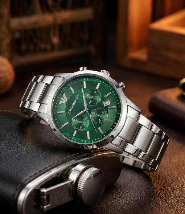 Emporio Armaan_i Classic Silver-Green