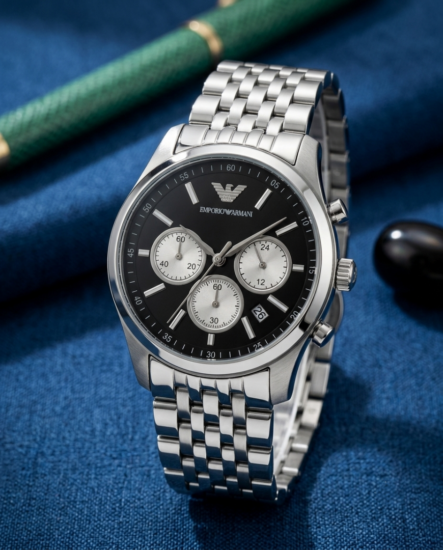 Emporio Armaan_i AR11581 Chronograph Silver Black