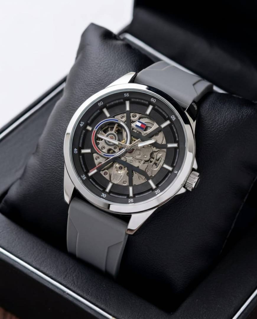 Tommmy Hilfige_r Automatic Silicon Grey-Silver-Black