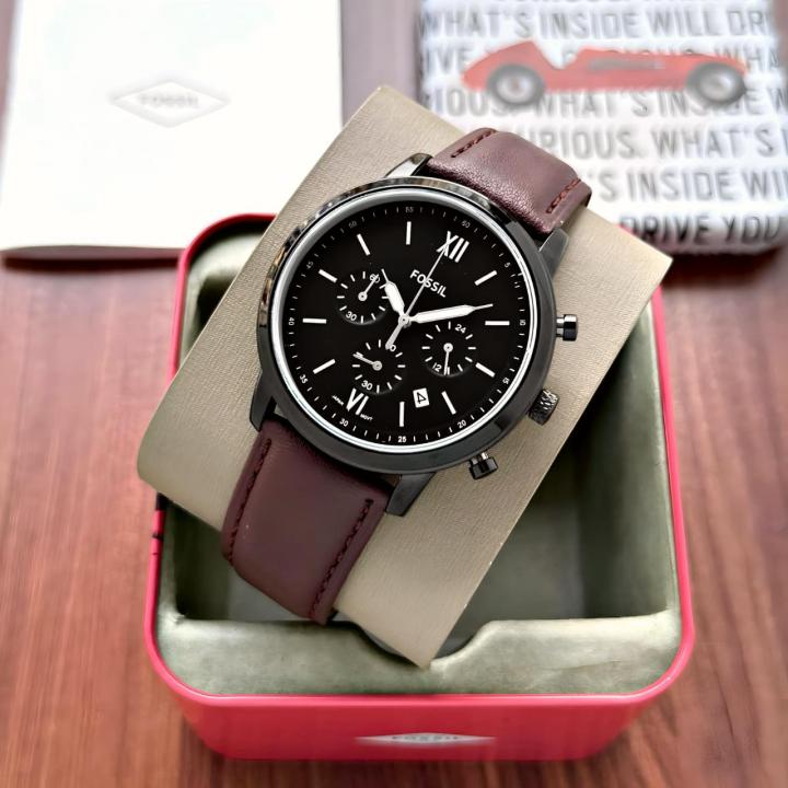 Fossii_lNeutro Chronograph DarkBrown Black