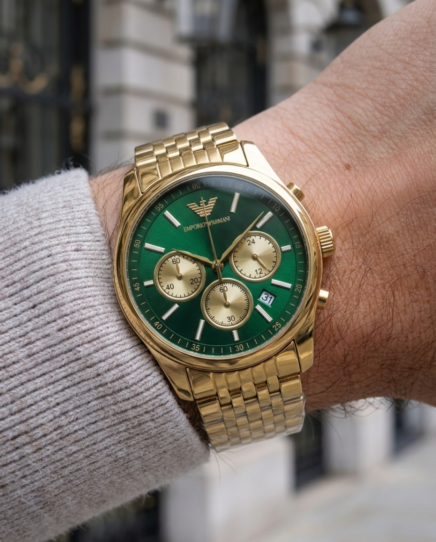 Emporio Armaan_i AR11581 Chronograph Gold-Green