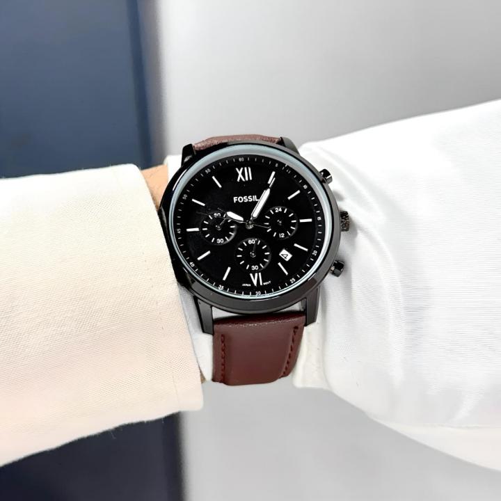 Fossii_lNeutro Chronograph DarkBrown Black