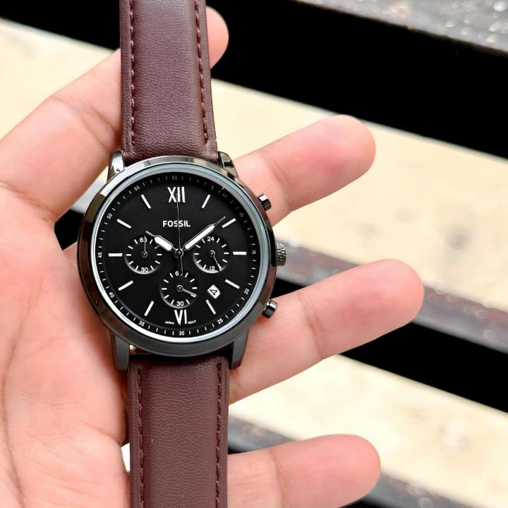 Fossii_lNeutro Chronograph DarkBrown Black