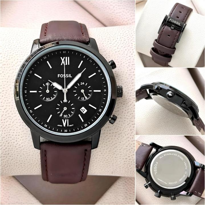 Fossii_lNeutro Chronograph DarkBrown Black