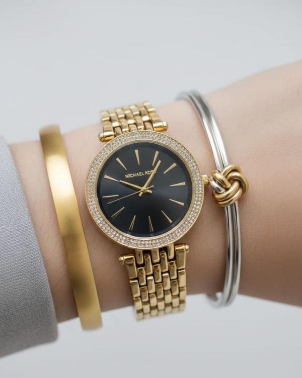 Michael_l Kors Darci Gold-Black