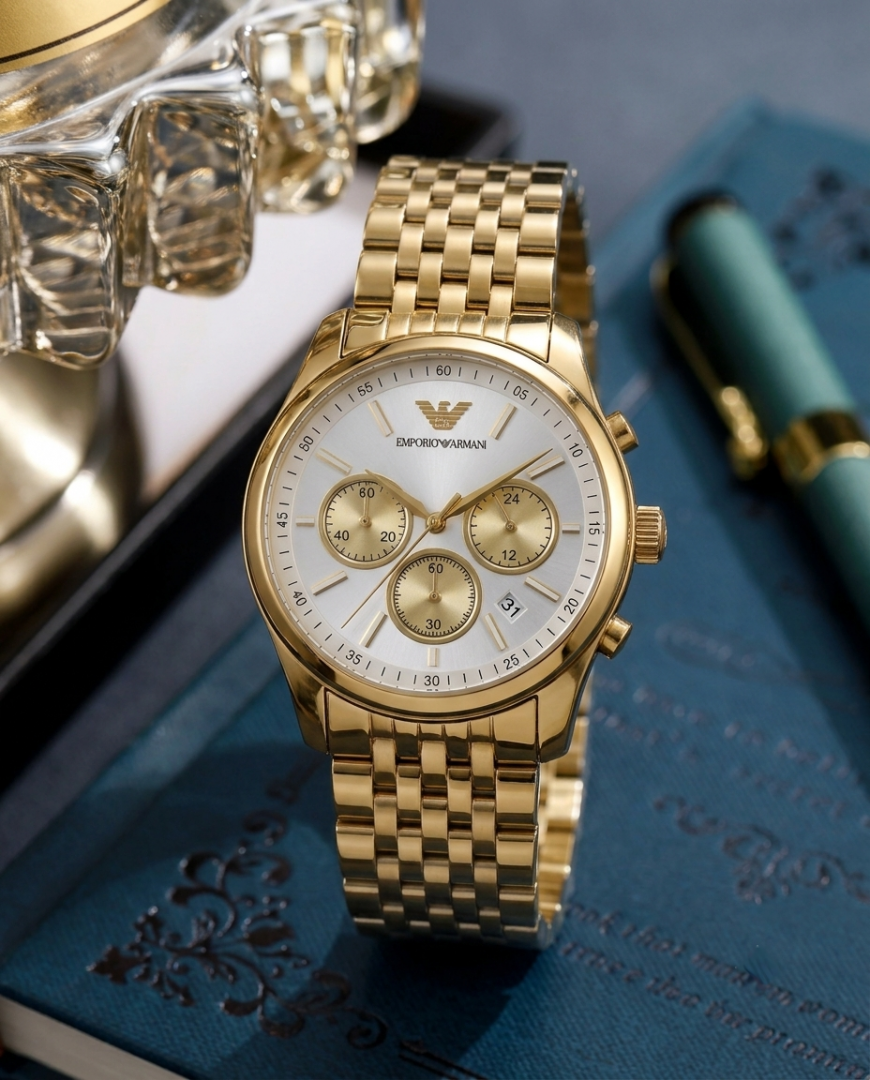 Emporio Armaan_i AR11581 Chronograph Gold-White